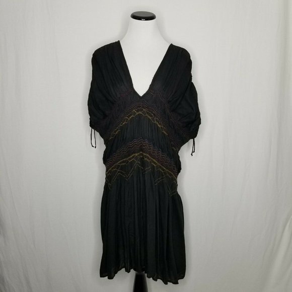 Free People Rainbow Embroidered Smocked Dress - Picture 2 of 8